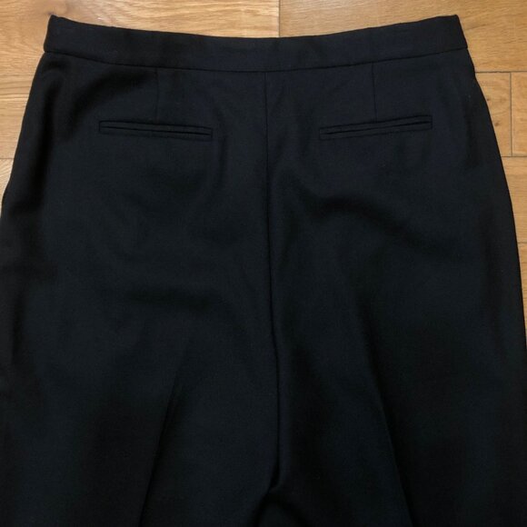 Lands End 100% Wool Wide Leg Black Dress Pants Size 8 - Picture 4 of 6